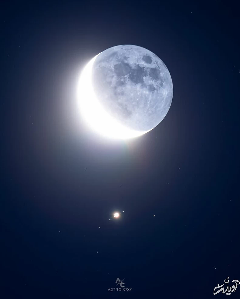 تصویر روز ناسا: دیدار ماه با مشتری